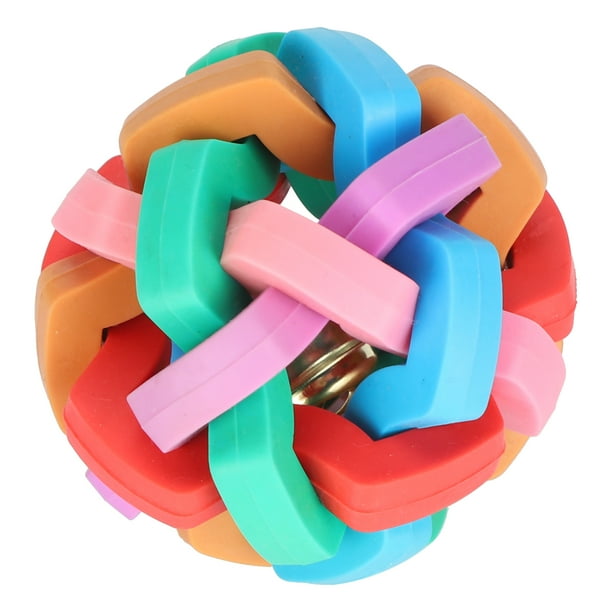 Suministros para mascotas, juguete para cachorros de perro, juguete colorido con bola de campana, juguetes interactivos para mascotas, rendimiento inigualable Jadeshay A
