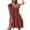 Red, variant on Bigersell Maxi Dress Fashion Women Summer Casual V-Neck Button Solid Short Sleeve Dress Valentines Day Dress Women's Plus Maxi Dresses, Style 19903, Red XXL