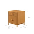 thumbnail image 5 of Beautiful 2-Drawer Fluted Nightstand with Teched Away by Drew Barrymore, Warm Honey Finish, Adults and Teens, 5 of 17