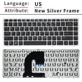 thumbnail image 1 of New US/RU Keyboard For HP EliteBook 8470B 8470P 8470 8460 8460p 8460w ProBook 6460 6460b 6470 laptop Without Point stick NEW US Silver Frame, 1 of 5