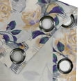 thumbnail image 4 of Ambesonne Floral Grommet Curtain, Romantic Rose Leaves Vintage, 50"x84", Indigo Cream and Ivory, 4 of 5