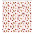 thumbnail image 3 of Ambesonne Gingerbread Man Shower Curtain, Candy Red Star, 69"Wx84"L, Sand Brown Orange, 3 of 3