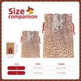 thumbnail image 3 of Naloa Leopard Brown Drawstring Christmas Bags, 3D Xmas Gift Bags, Christmas Wrapping Bags, Xmas Goodie Bags, Treat Pouch Bags, Party Favor Bags-Small, 3 of 9