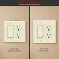 thumbnail image 2 of ENERLITES Combination Duplex Receptacle Outlet/Decorator Switch Wall Plate, Mid-Size 2-Gang, Polycarbonate Thermoplastic, 882131M-LA, Light Almond, 2 of 5