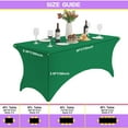 thumbnail image 4 of Galenzoov 2 pack 6FT Rectangular Fitted Tablecloth – Stretchable Spandex Table Cover Machine Washable, Ideal for Wedding, Dinner, Gatherings & Festivals, Emerald Green, 4 of 9