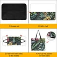 thumbnail image 4 of Tropical Leaves Waterproof Picnic Blanket with Foldable Zipper, Suitable for Outdoor Use, Suitable for Travel, Camping, Beaches, Parks, Grasslands, Picnic Blanket Accessories, 4 of 8