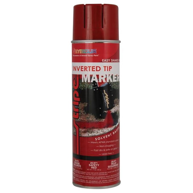 Seymour SM20-971 20 oz Solvent Base Inverted Tip Marking Paint, Safety Red