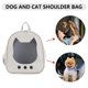 thumbnail image 4 of Mochila de animales de PU Ventana transparente Suministros para mascotas resistentes al desgaste (Caqui), 4 of 8