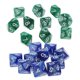 thumbnail image 1 of De Dados De Acrílico De 2 Piezas D De De 22 Mm Para Mazmorras Y Dragones Verde y azul, 1 of 7