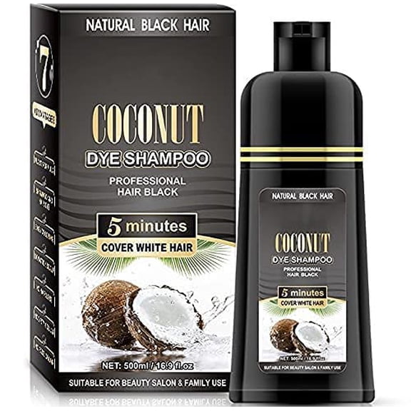 Maani Argan Oil Hair Color Shampoo - Natural Hair Dye, Black, Long Lasting, Ammonia-Free, 500 ML, Instant Fast Acting, Signature Shine, Suitable for Normal, Color Treated Hair