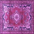 thumbnail image 1 of Ahgly Company Indoor Square Medallion Purple Traditional Area Rugs, 7' Square, 1 of 4