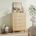 thumbnail image 5 of Studyset Fluted Dresser for Bedroom,5 Drawer Dressers,Mid Century Modern Chest of Drawers,Tall Dresser Storage Organizer,Large Boho Drawers Dresser with Deep Drawers,Wooden Dressers Organizer Storage, 5 of 7
