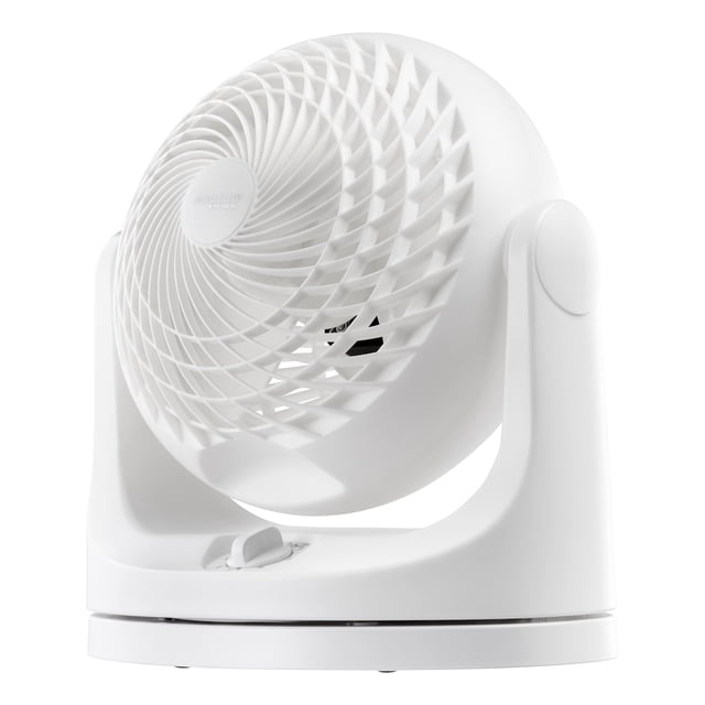 IRIS USA WOOZOO Ventilador, pequeño ventilador de escritorio oscilante, circulador de aire de mesa, 3 velocidades, distancia máxima de aire de 32 pies, mini ventilador de 8 pulgadas, inclinación ajust