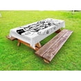 thumbnail image 1 of Zodiac Gemini Outdoor Tablecloth, Monochrome Zodiac Wheel and Male Twins in Ancient Greek Style Clothes, Decorative Washable Fabric Picnic Tablecloth, 58 X 104 Inches, Black and White, by Ambesonne, 1 of 2