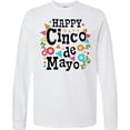 thumbnail image 3 of Inktastic Happy Cinco De Mayo-flowers Long Sleeve T-Shirt, 3 of 5