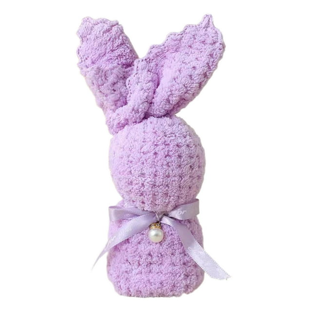 Xihbxyly Toalla de Conejito, Algodón Suave, Adorable Diseño de Conejito, Alta Absorción de Agua, Ideal para El Baño o para Jugar, Interacción Entre Padres E Hijos, Fácil de Limpiar, Tamaño 30 X 30 Cm