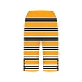 thumbnail image 5 of XPMWRP Women's Striped Side Slit Bermuda Shorts Elastic Waist Casual Summer Knee Length Pants Beach Lounge Shorts Orange XXL, 5 of 5