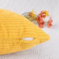 thumbnail image 4 of REGALWOVEN Pack of 2 Corduroy Throw Pillow Covers, Soft Decorative Square Cushion Covers for Sofa Yellow 16" x 16", 4 of 6