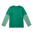 thumbnail image 5 of Fozruso Boys Striped Long Sleeve T-Shirts Casual Round Neck Pullover Tee Shirt Tops Fall Outfits, 5 of 7