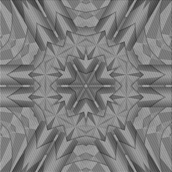 Ahgly Company Indoor Square Patterned Dark Gray Novelty Area Rugs, 4' Square