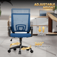 thumbnail image 5 of Magshion Mesh Office Chair Desk Chair, Mid Back Ergonomic Adjustable Height Rolling Swivel Computer Chair with Lumbar Support, Navy Blue, 5 of 14