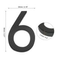 thumbnail image 2 of 3 Inch House Numbers 3D Number Mirror Wall Stickers Self-Adhesive for DIY Home Decoration Black Number 6, 2 of 5