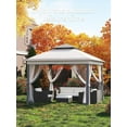 thumbnail image 2 of Pop Up Gazebo 13x13ft, Hexagonal Outdoor Canopy Shelter, Instant Patio Gazebo Tent with Mesh Netting and Strong Steel Frame for Patio Backyard Garden Wedding Party, 2 of 7