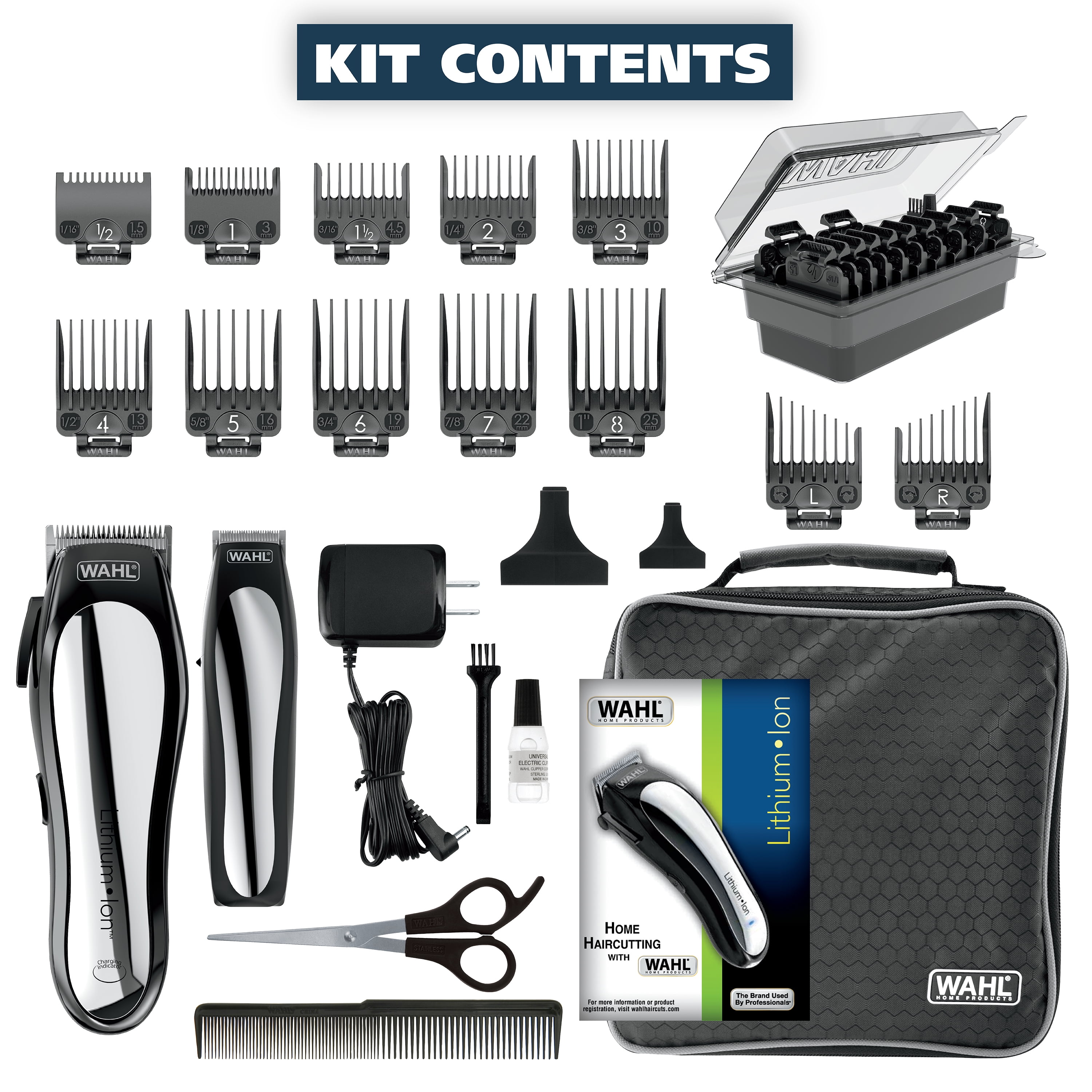 wahl lithium pro complete cordless haircut & touch up kit