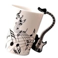 thumbnail image 1 of Wosthever Taza de agua Taza de cerámica elegante con opciones de capacidad para hidratación Novedad Taza de notas musicales Taza de jugo Type3 NO3, 1 of 1