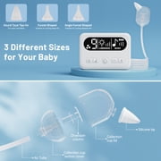 Nasal Aspirator for Baby, Electric Baby Nose Booger Sucker with 9 Levels Suction, Night Light and 10 Nursery Rhyme Soothing Function, Electric Nose Suction for Baby Toldder Child with 3 Silicone Tips