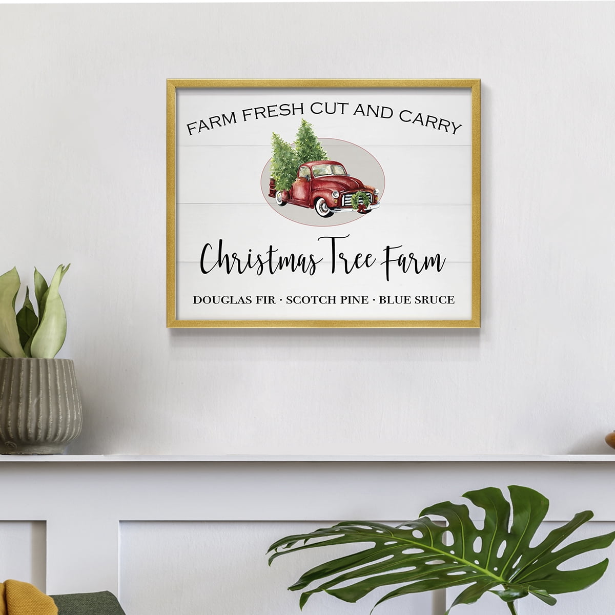 Christmas Tree Farm by Carol Robinson - Restickable Framed Giclée Print