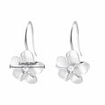 thumbnail image 4 of Pendientes de flor 925 plata plumeria para mujer y niña, pendientes de zirconia cúbica con forma de flor, joyas para regalo de cumpleaños y Navidad, 4 of 7