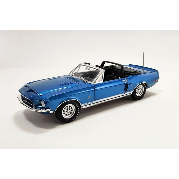 1968 Shelby GT500 Convertible, Acapulco Blue - Acme A1801848 - 1/18 Scale Diecast Model Car