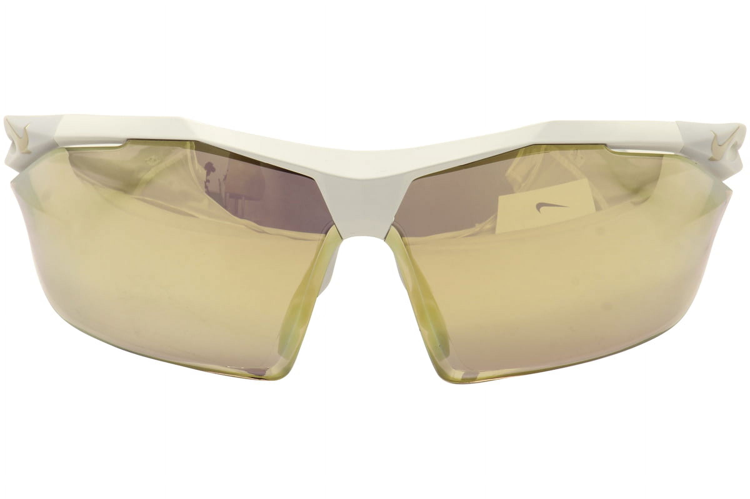 Nike Vaporwing Sunglasses, Matte White Frame, Gold Mirror