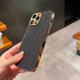 thumbnail image 4 of Bling Shiny Diamond Luxury Phone Case for iPhone 15 14 13 ProMax 11 12 Pro Max Plating Glitter Hard Cover for iPhone 14 15 Plus RJ, 4 of 6
