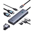 thumbnail image 1 of Estación de acoplamiento Baseus 7 en 1 USB C con doble monitor 4K HDMI 100W PD, 1 of 8