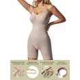 thumbnail image 4 of GOLD CARP Shapewear Women Shaping Bodysuit Seamless Tummy Control Full Body Shaper Thigh Slimmer Adjustable Straps,Beige,L, 4 of 5