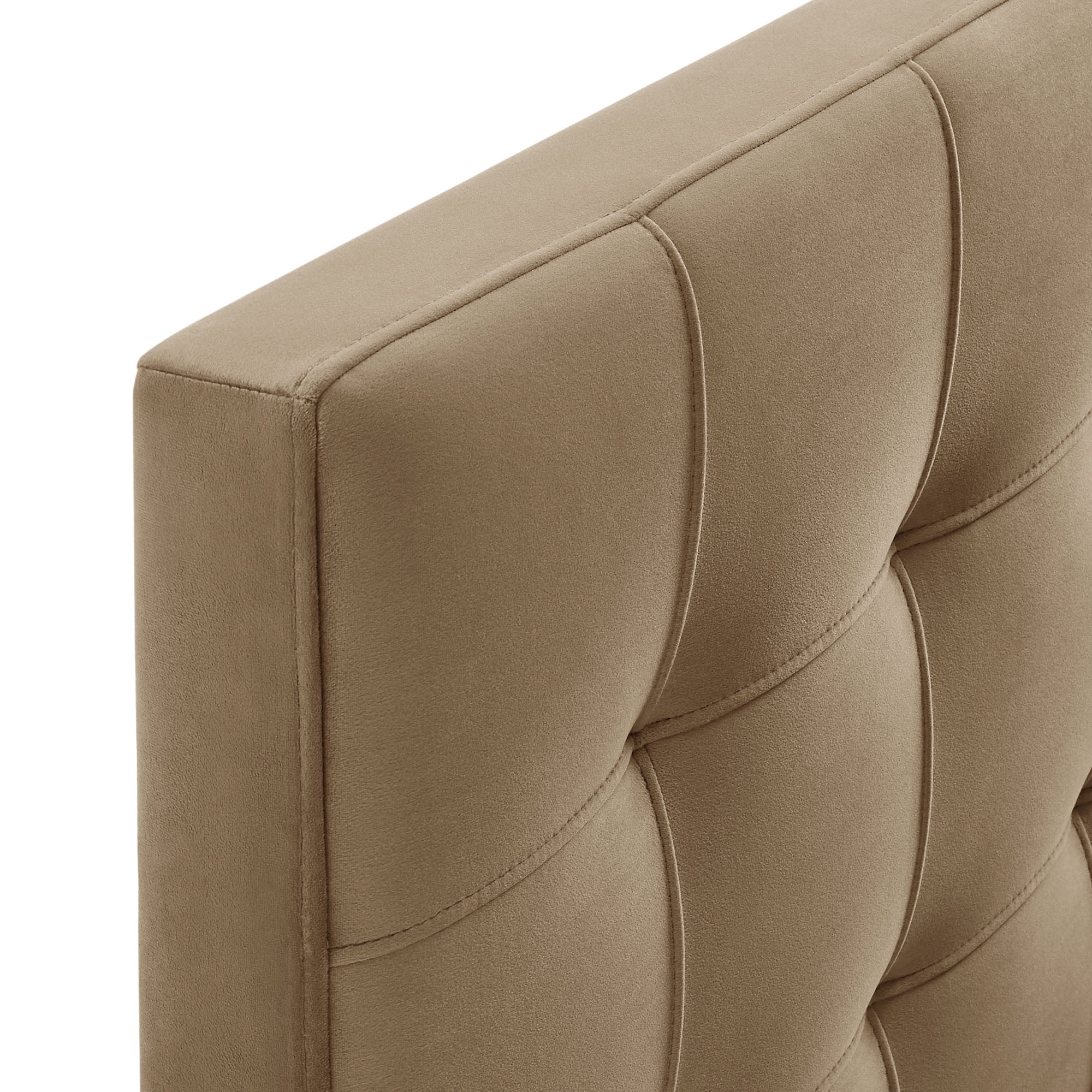 Lily Stain-Resistant Performance Velvet Full Size Headboard in Taupe
