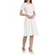 thumbnail image 4 of Vestido de suéter de rayas para mujer INSPIRE CHIC, vestido de punto de manga corta con vuelo para el verano 2025, talla XL, color rosa claro, 4 of 5