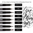 thumbnail image 3 of Hand Lettering Pens, Calligraphy Brush Pen, Pigment Liner Micron Pen Black Markers Set for Artist Sketch, Technical, Beginners Lettering Pens set, 3 of 6