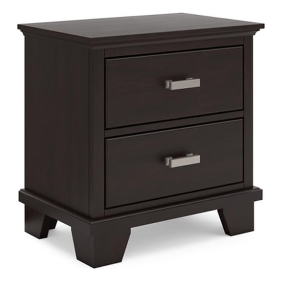 Bowery Hill Modern / Contemporary Engineered Wood Brown Nightstand