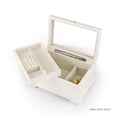 thumbnail image 2 of Contemporary 18 Note Matte White Musical Jewelry Box with Lift-Up Tray - Because You Love Me, 2 of 2