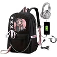 thumbnail image 1 of Sweet Anime Girl Print Backpack With USB Charging, Lightweight Backpack For Travel Hiking Camping, School Bag, 1 of 5