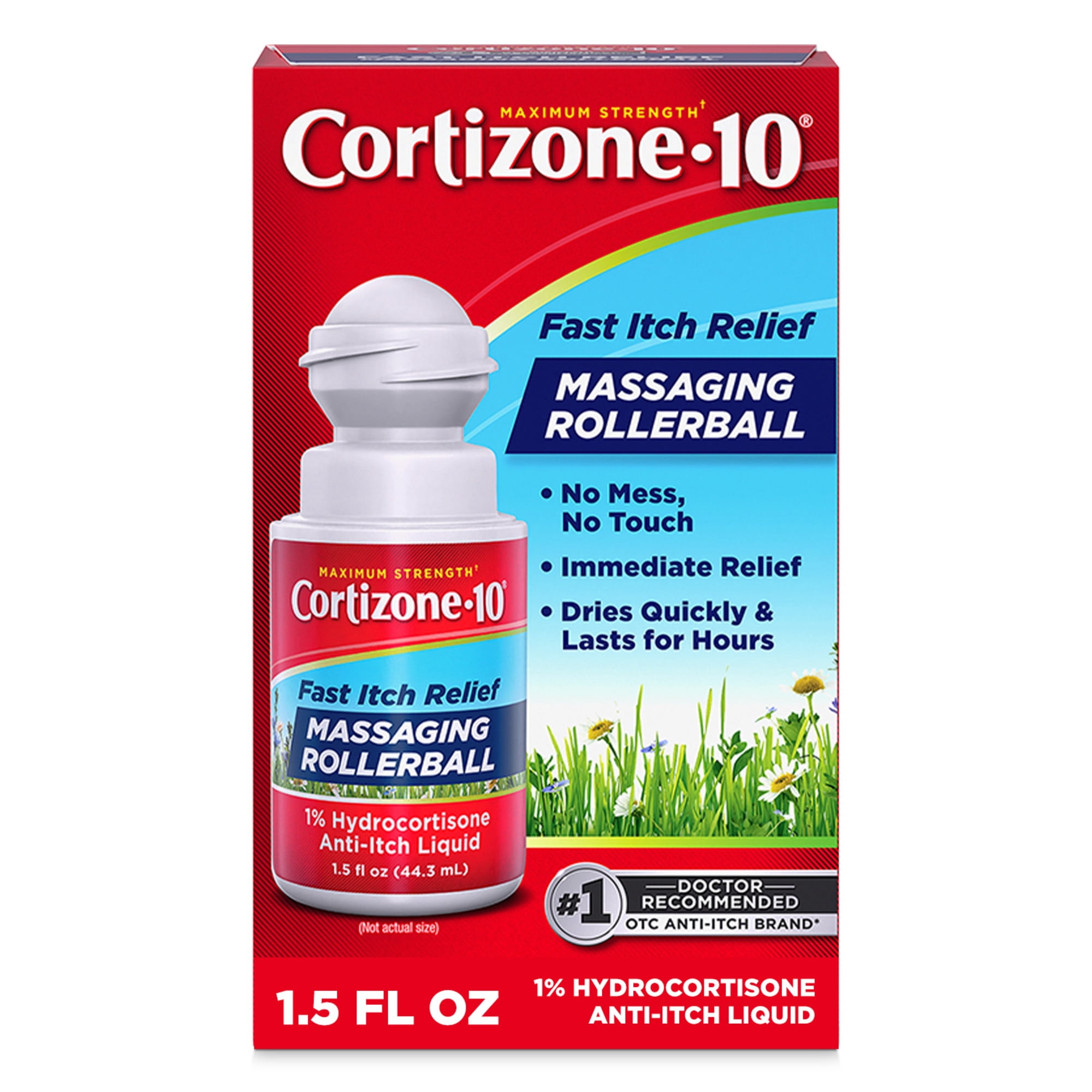 Cortizone-10 Maximum Strength Itch Relief Massaging Rollerball, 1