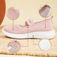 thumbnail image 4 of Miluxas Womens Mary Jane Flats, Breathable Comfort Round Toe Low Heel Slip-on Light Weight Walking Shoes Pink 9(42), 4 of 9