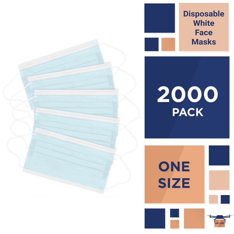 500-Pack) Face Mask Bulk Face Masks Disposable Masks Bulk Masks - 10