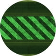 thumbnail image 1 of Ahgly Company Indoor Round Patterned Dark Forest Green Area Rugs, 4' Round, 1 of 6