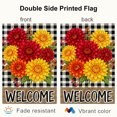 thumbnail image 3 of SPXUBZ Sunflower Welcome Garden Flag 12 x 18 Inch Linen Fall Outdoor Yard Flag Buffalo Plaid Floral Front Porch Farmhouse Lawn Patio Seasonal Decoration, 3 of 5