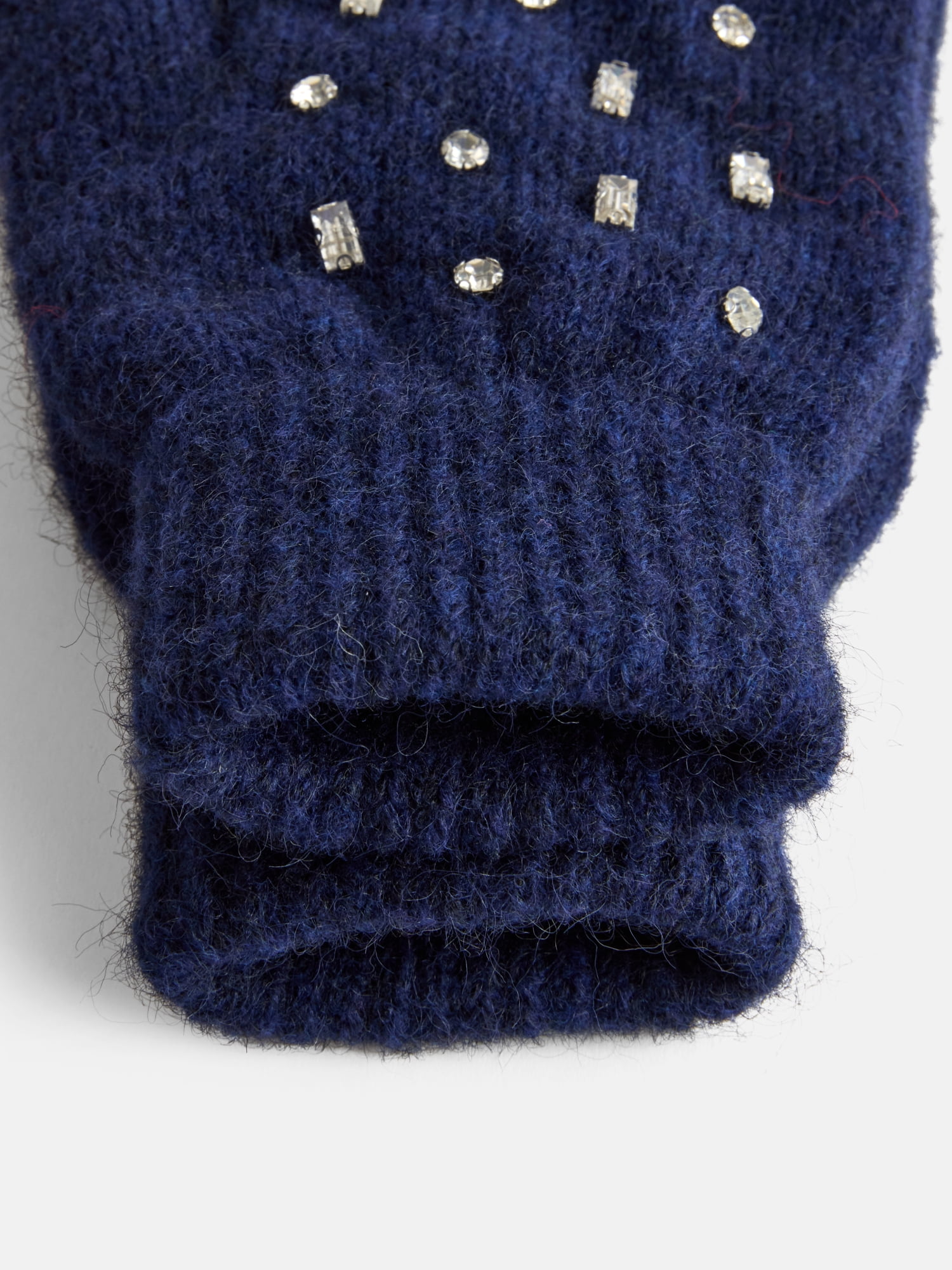 Free Assembly Women's Beanie Glove Set, Navy