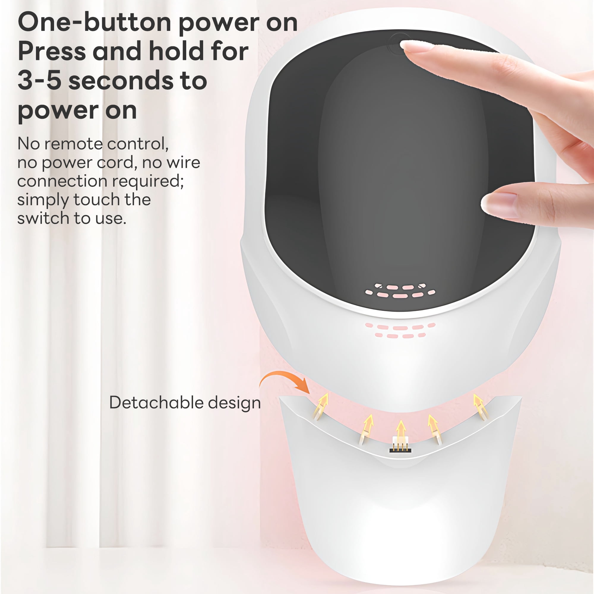 INSMART 7-Color LED Face & Neck Mask, Cordless Rechargeable Light Therapy Skincare Device for Daily Beauty Care